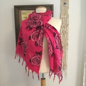Rose print scarf